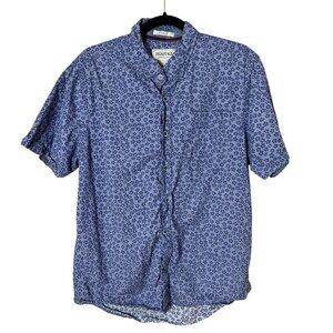 HERITAGE REPORT COLLECTION Floral Short Sleeve Button Down Size Large Slim Fit